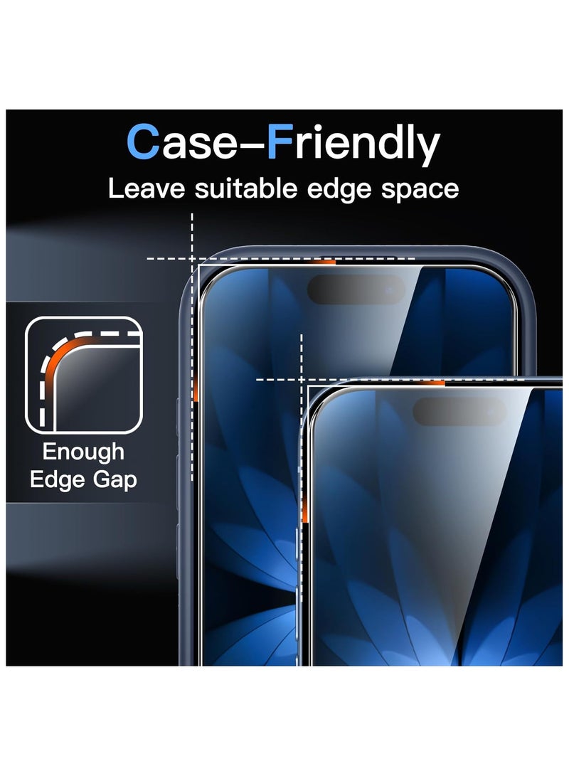 آرمور شاشة حماية زجاجية ضد الكسر و الخدوش لهاتف أبل ايفون 17 , شفاف - Image 4